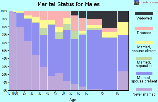 Zip code 79907 marital status for males
