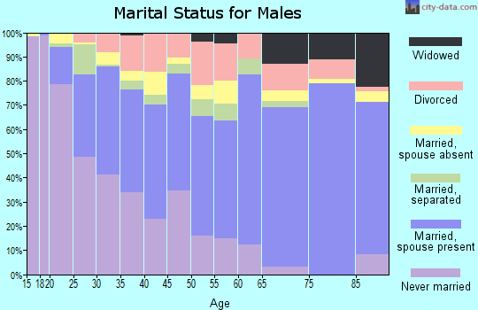 Zip code 79915 marital status for males