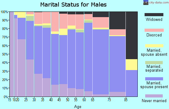 Zip code 79924 marital status for males