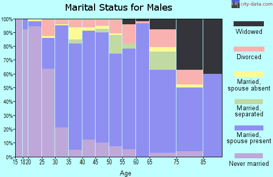 Zip code 79932 marital status for males