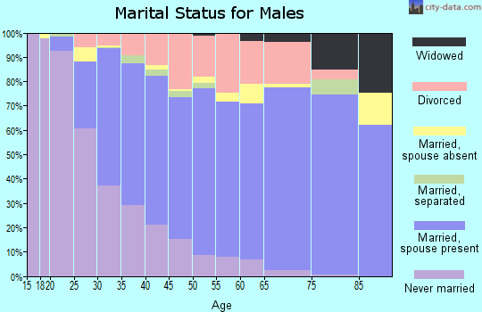 Zip code 80021 marital status for males