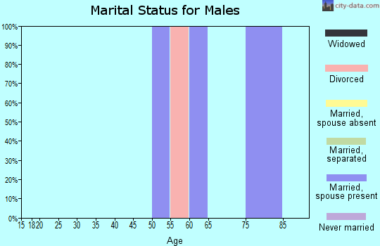 Zip code 80025 marital status for males