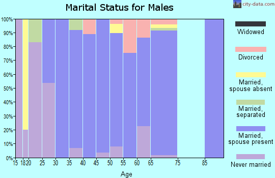 Zip code 80103 marital status for males