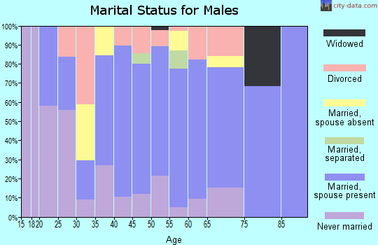 Zip code 80117 marital status for males