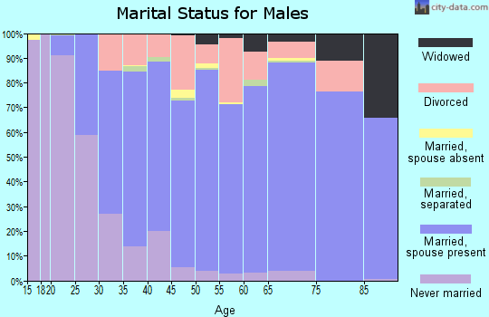 Zip code 80128 marital status for males