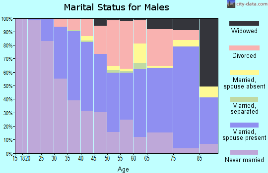 Zip code 80209 marital status for males