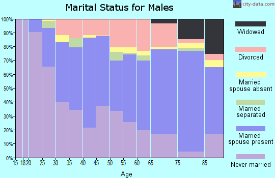 Zip code 80222 marital status for males