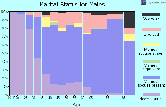 Zip code 80228 marital status for males