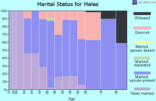 Zip code 80230 marital status for males