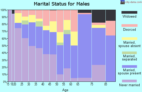 Zip code 80235 marital status for males