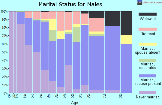 Zip code 80236 marital status for males