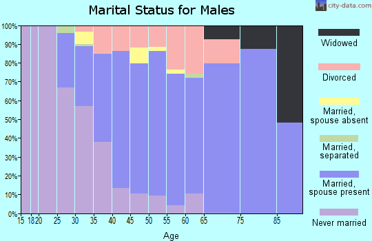 Zip code 80403 marital status for males