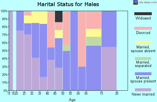 Zip code 80444 marital status for males