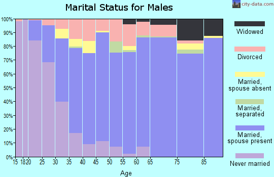 Zip code 80503 marital status for males