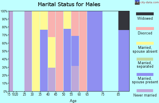 Zip code 80515 marital status for males