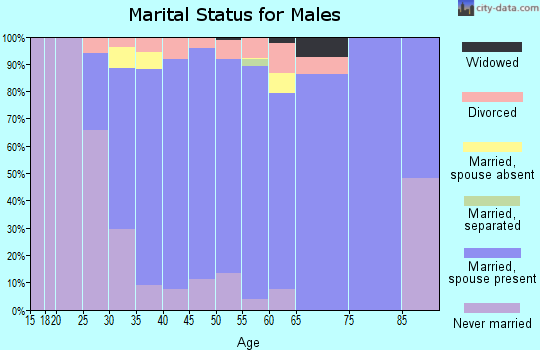 Zip code 80516 marital status for males