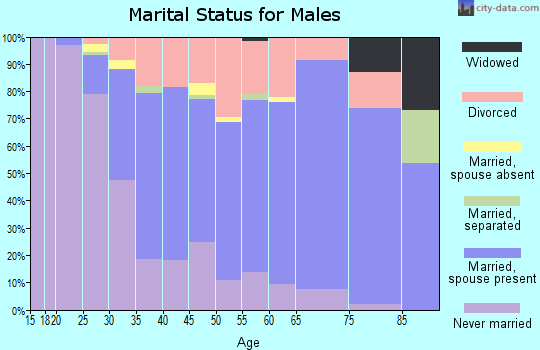 Zip code 80521 marital status for males