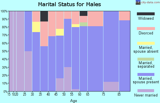 Zip code 80530 marital status for males