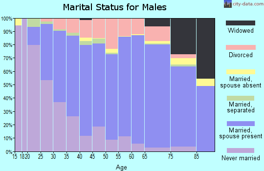 Zip code 80537 marital status for males