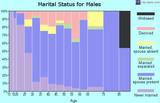 Zip code 80620 marital status for males