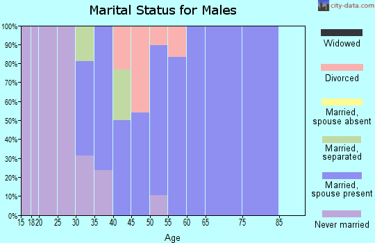 Zip code 80623 marital status for males