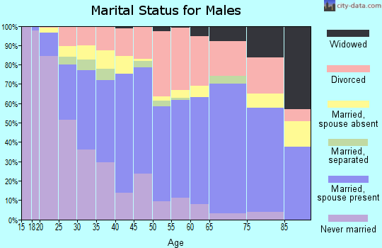 Zip code 80631 marital status for males