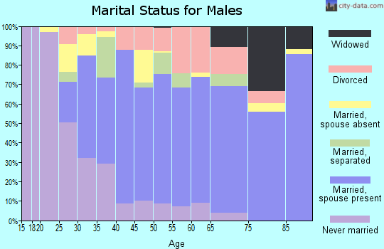 Zip code 80701 marital status for males
