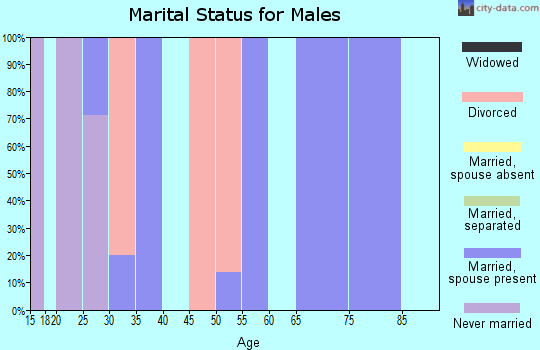 Zip code 80722 marital status for males