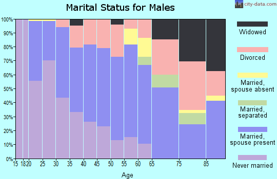Zip code 80723 marital status for males