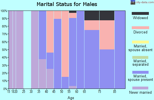 Zip code 80726 marital status for males