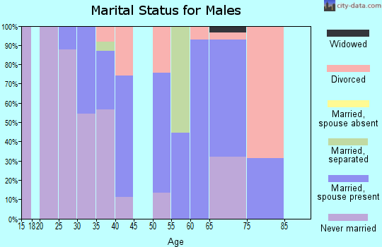 Zip code 80736 marital status for males