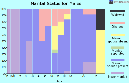 Zip code 80749 marital status for males