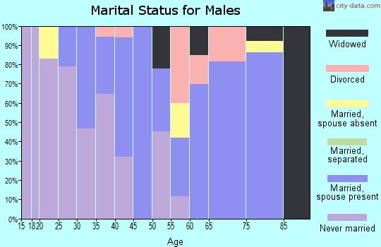 Zip code 80759 marital status for males
