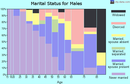 Zip code 80828 marital status for males