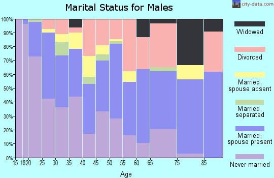 Zip code 80905 marital status for males