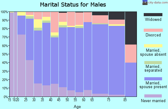 Zip code 80911 marital status for males