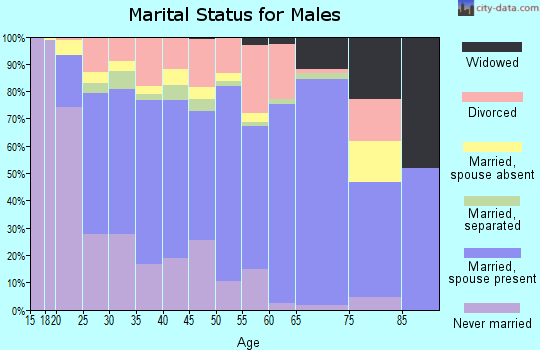 Zip code 80916 marital status for males