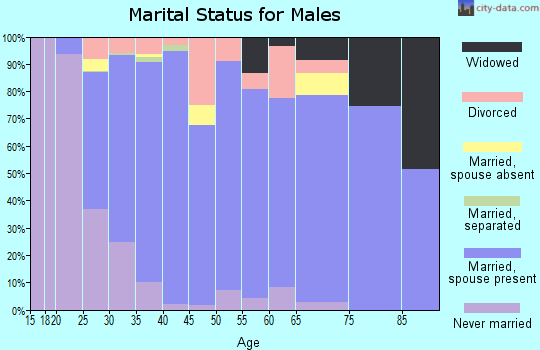 Zip code 80922 marital status for males