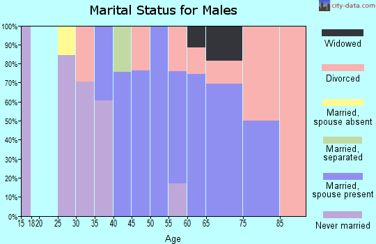 Zip code 80926 marital status for males