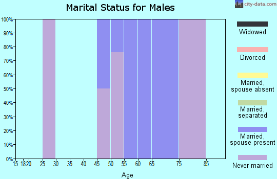 Zip code 80929 marital status for males