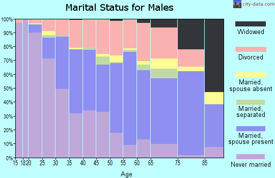 Zip code 81004 marital status for males