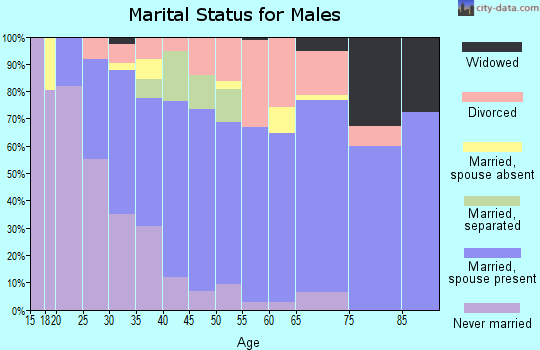 Zip code 81008 marital status for males
