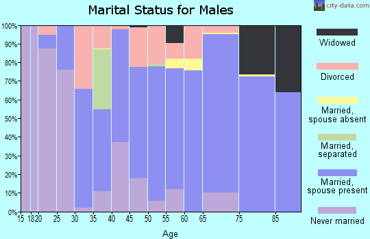 Zip code 81122 marital status for males