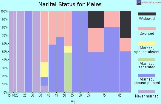 Zip code 81123 marital status for males