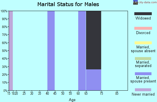 Zip code 81126 marital status for males