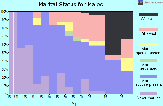 Zip code 81144 marital status for males