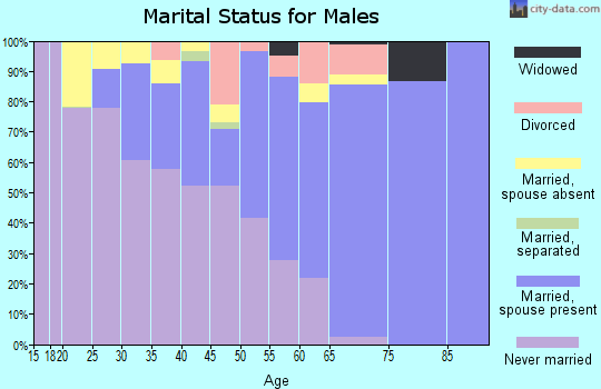 Zip code 81211 marital status for males
