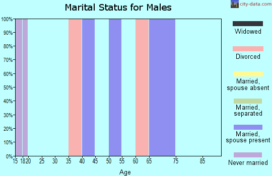 Zip code 81222 marital status for males