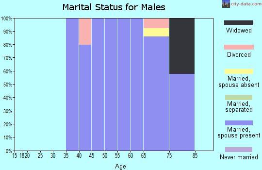Zip code 81236 marital status for males