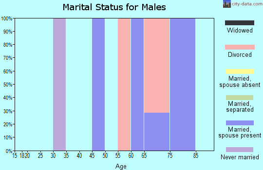 Zip code 81241 marital status for males
